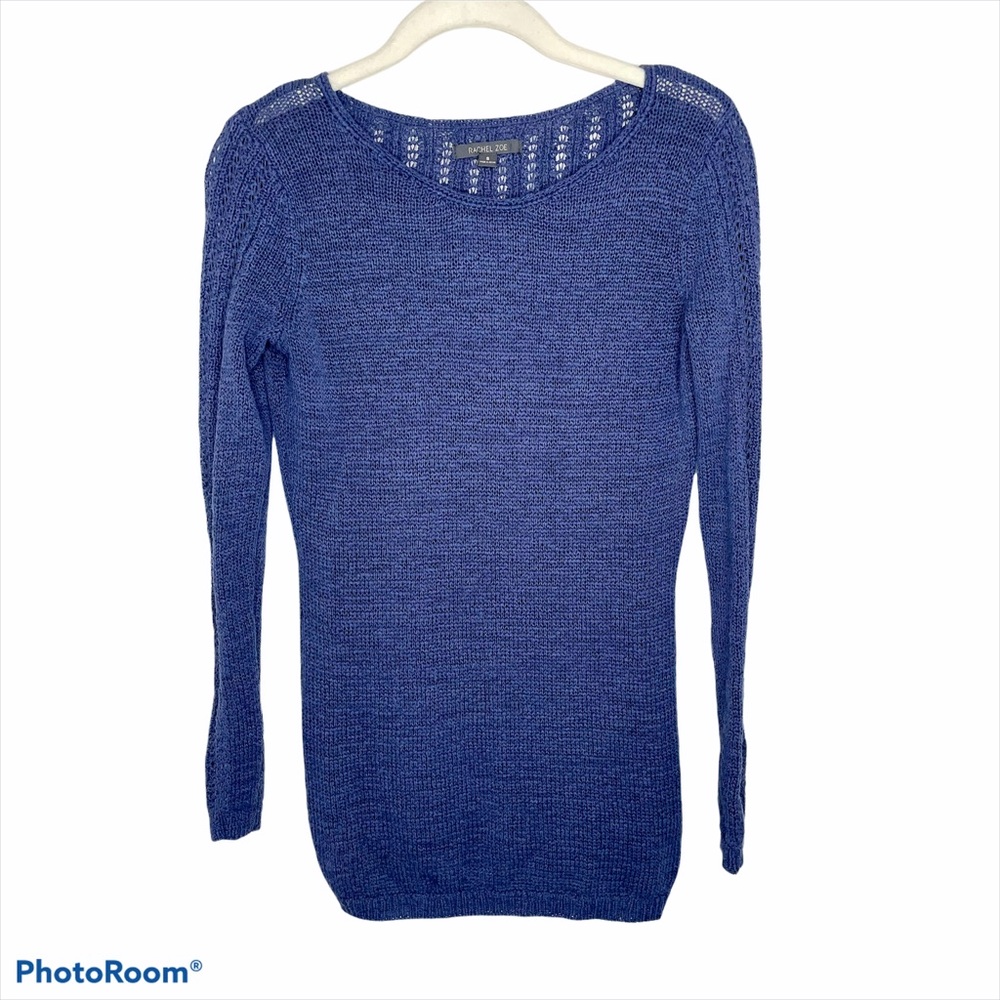 Rachel Zoe Karla Navy Open Knit Sweater‎ S